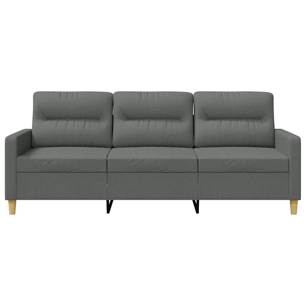 Canapé à 3 places Gris foncé 180 cm Tissu - XIOS