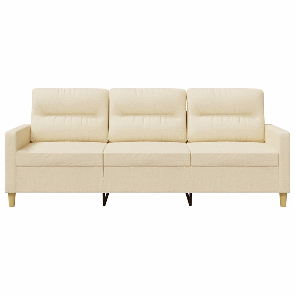 Canapé à 3 places Crème 180 cm Tissu - XIOS