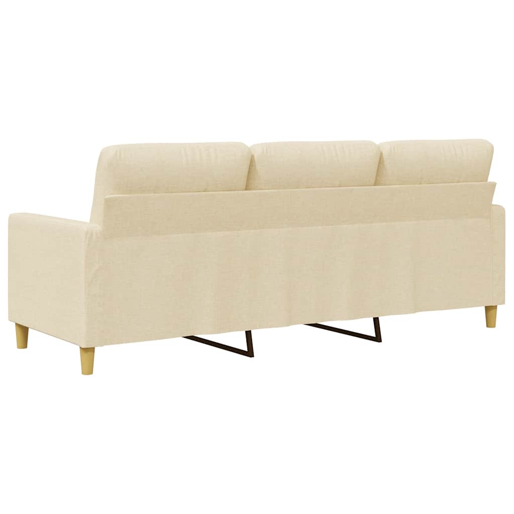 Canapé à 3 places Crème 180 cm Tissu - XIOS