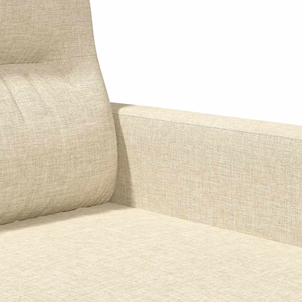 Canapé à 3 places Crème 180 cm Tissu - XIOS