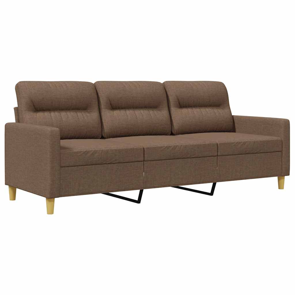 Canapé à 3 places Marron 180 cm Tissu - XIOS