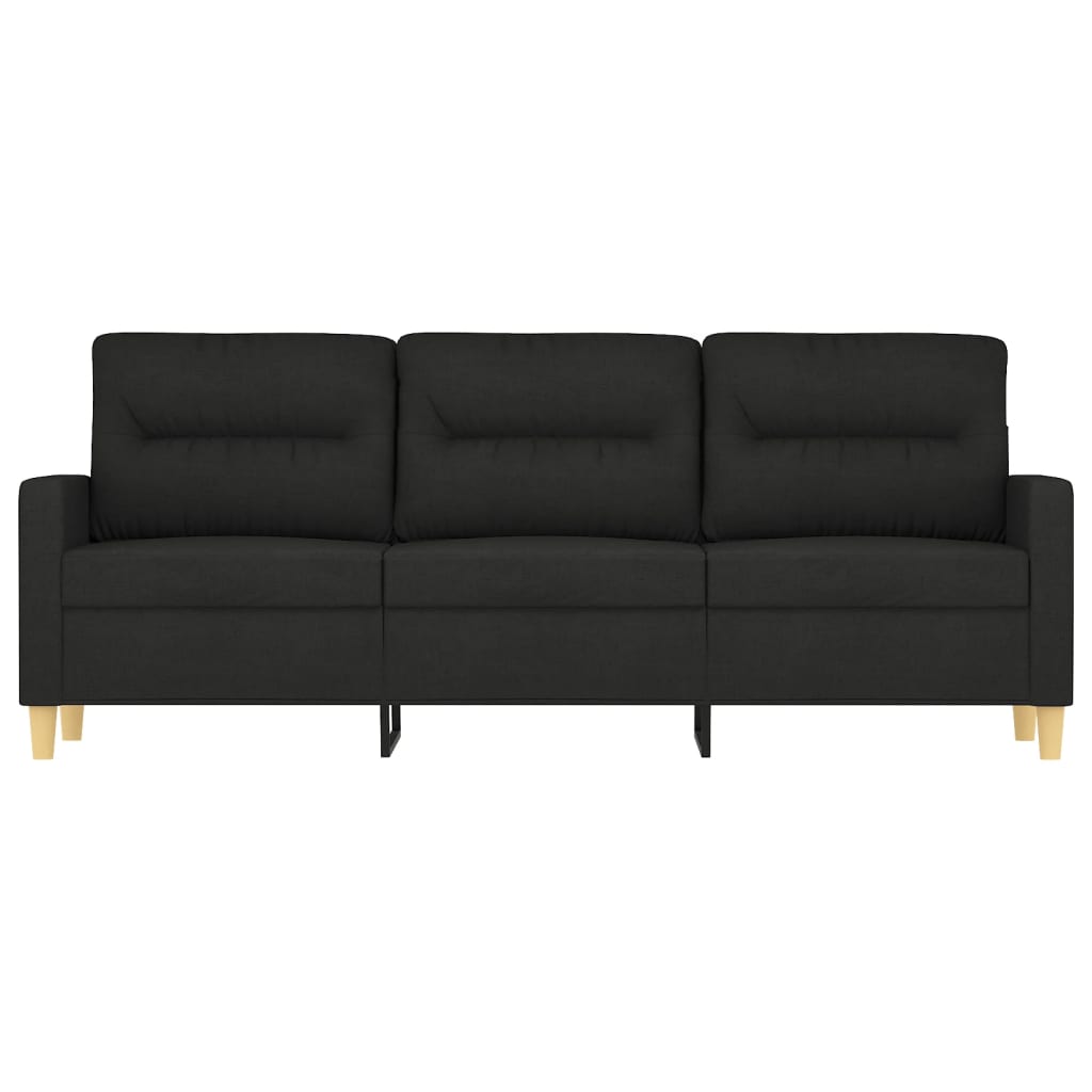 Canapé à 3 places Noir 180 cm Tissu - XIOS