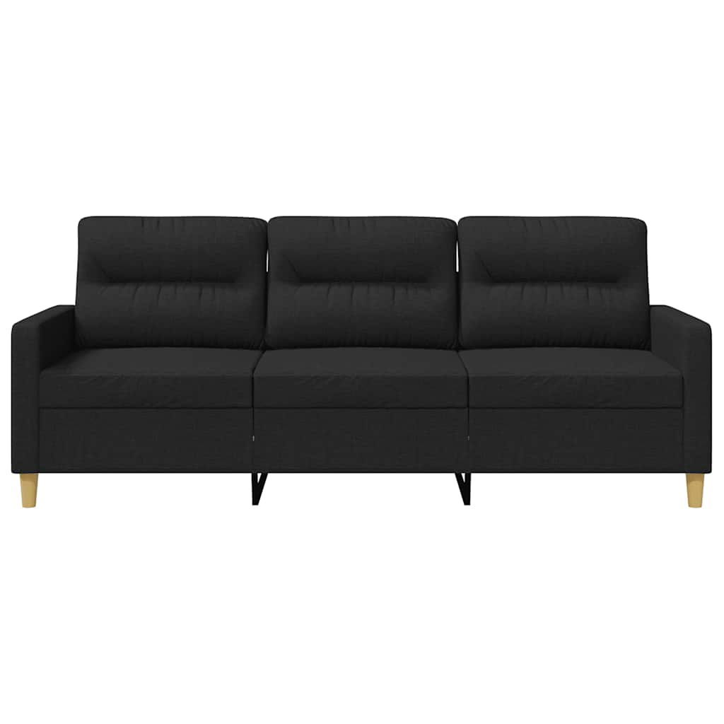 Canapé à 3 places Noir 180 cm Tissu - XIOS