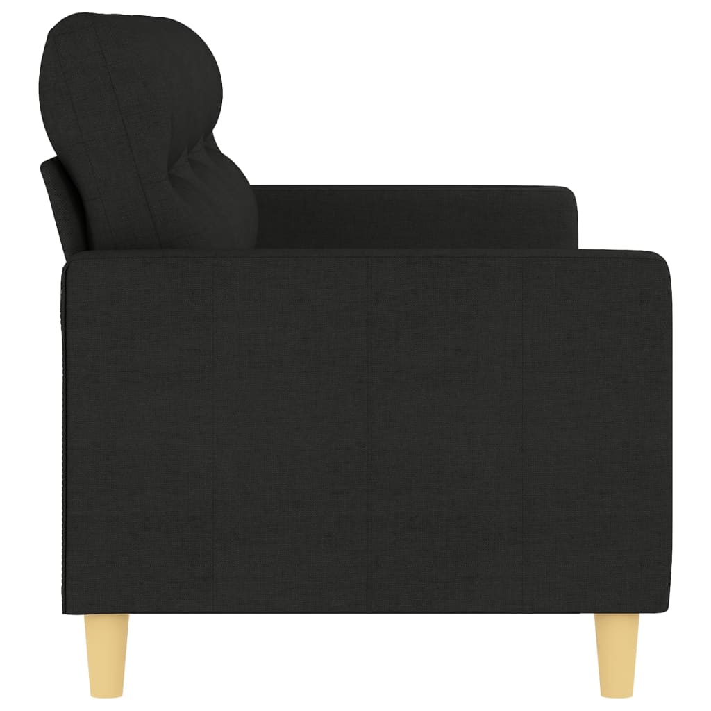 Canapé à 3 places Noir 180 cm Tissu - XIOS