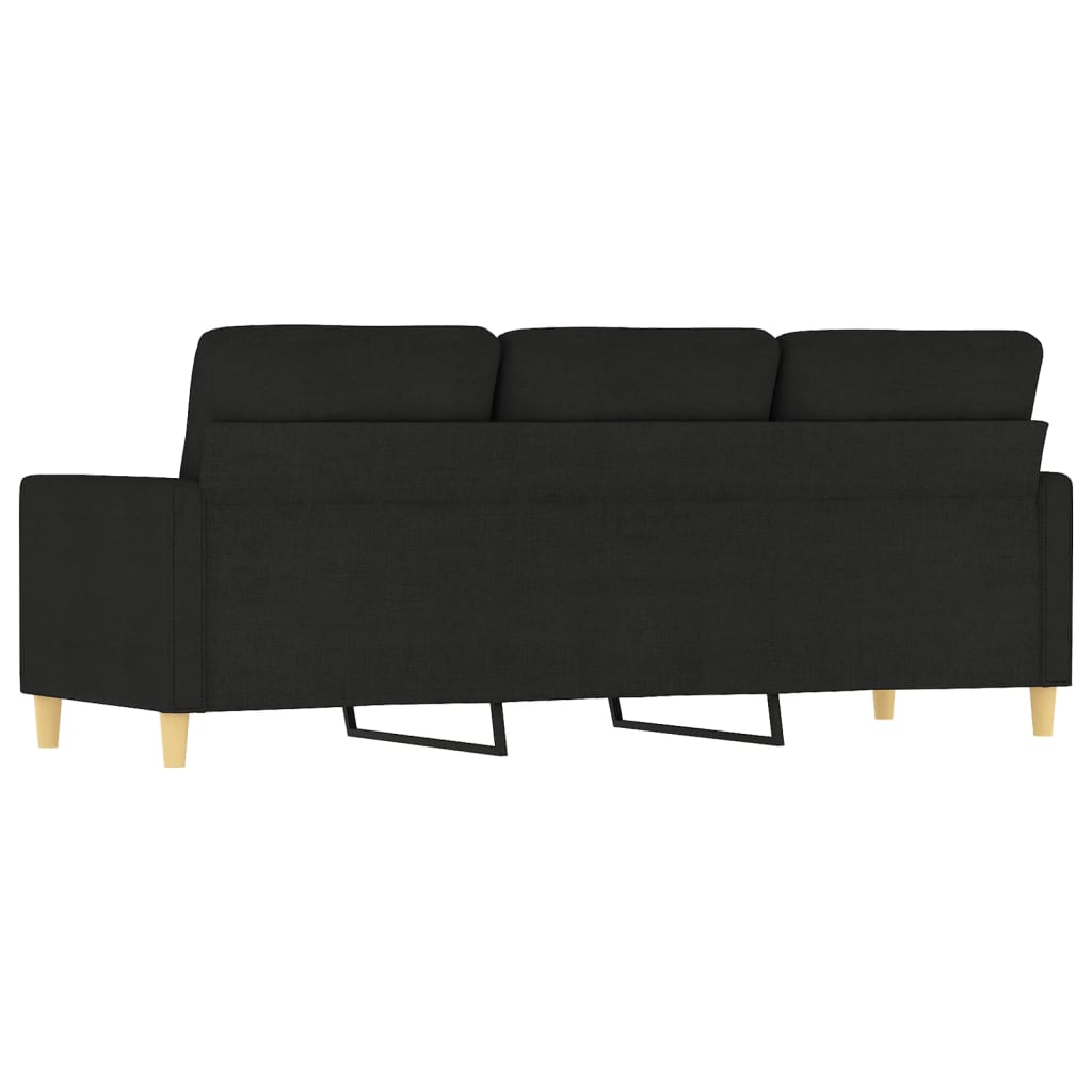 Canapé à 3 places Noir 180 cm Tissu - XIOS