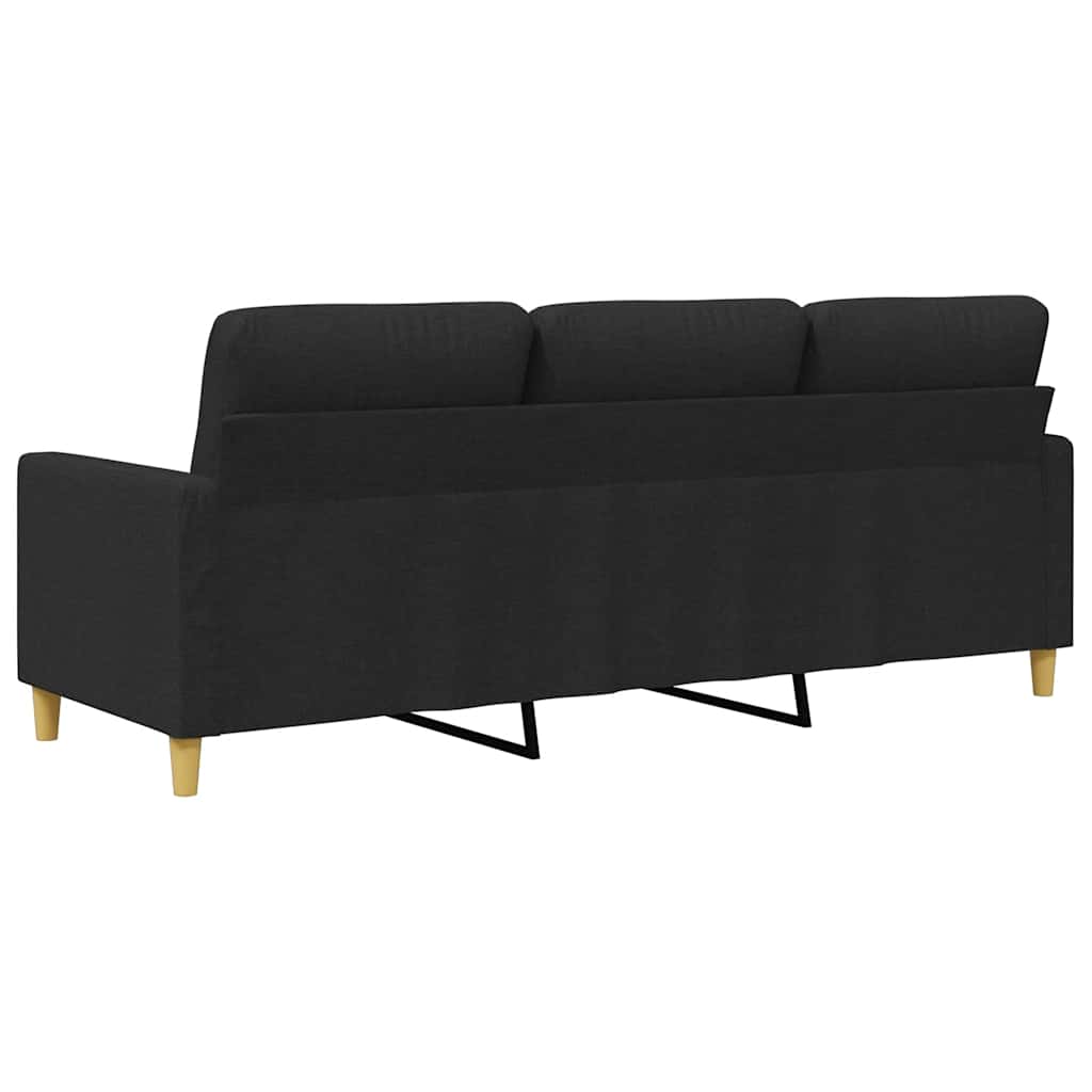 Canapé à 3 places Noir 180 cm Tissu - XIOS