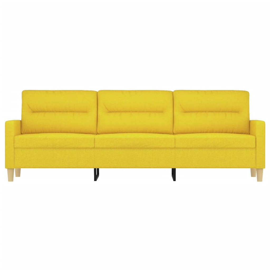 Canapé à 3 places Jaune clair 180 cm Tissu - XIOS