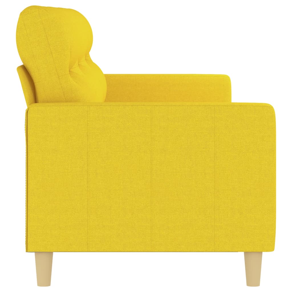 Canapé à 3 places Jaune clair 180 cm Tissu - XIOS