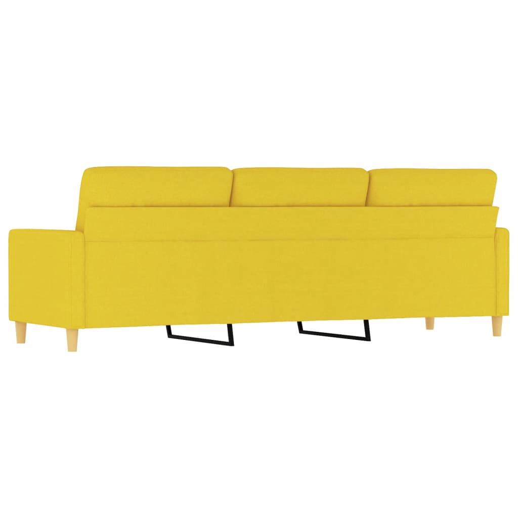Canapé à 3 places Jaune clair 180 cm Tissu - XIOS