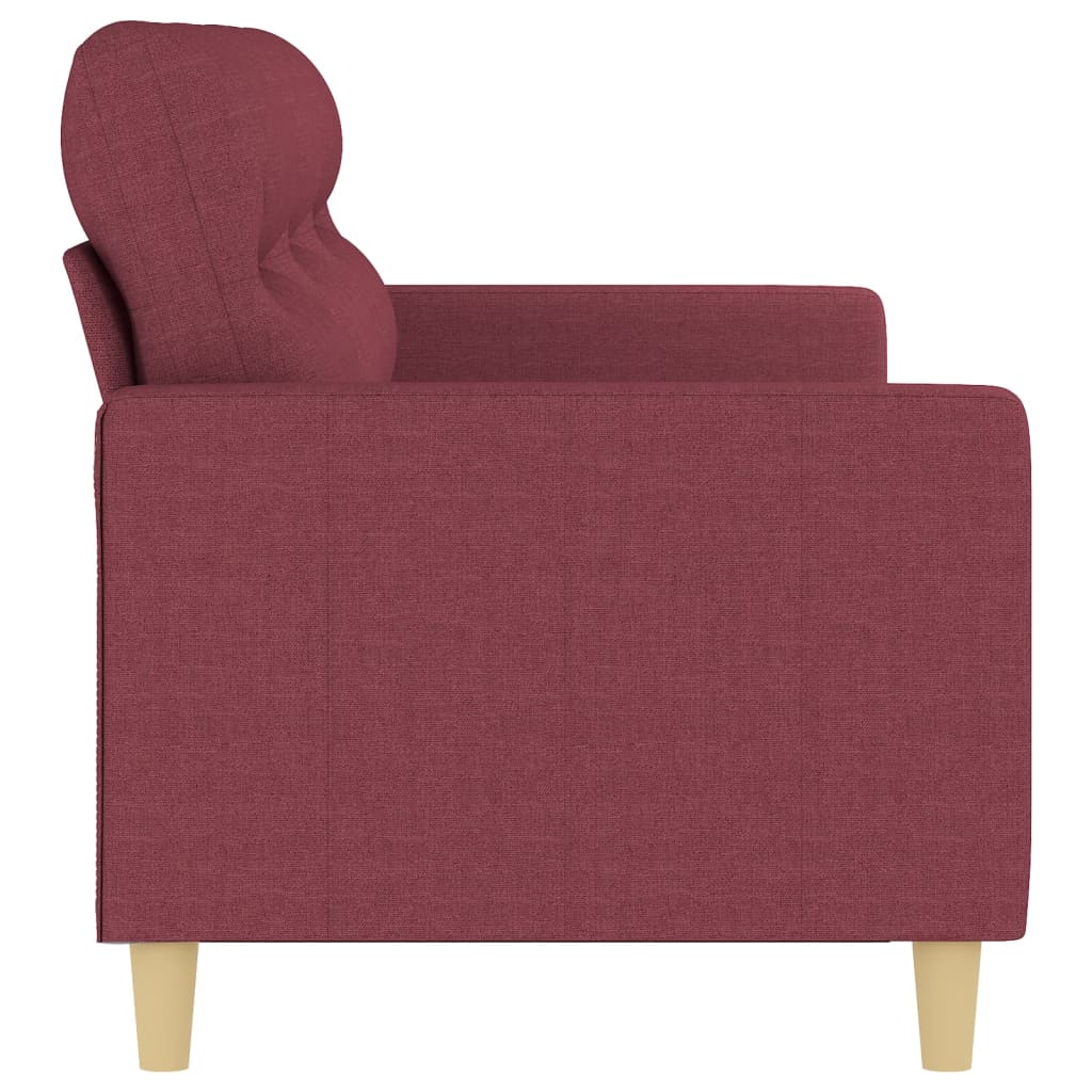 Canapé à 3 places Rouge bordeaux 180 cm Tissu - XIOS