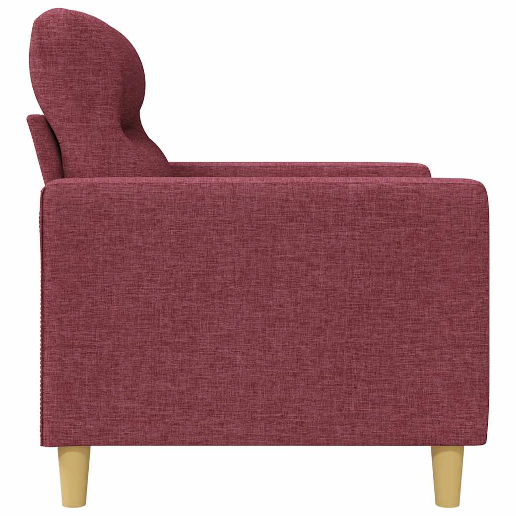 Canapé à 3 places Rouge bordeaux 180 cm Tissu - XIOS