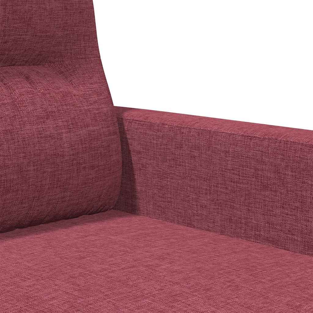 Canapé à 3 places Rouge bordeaux 180 cm Tissu - XIOS