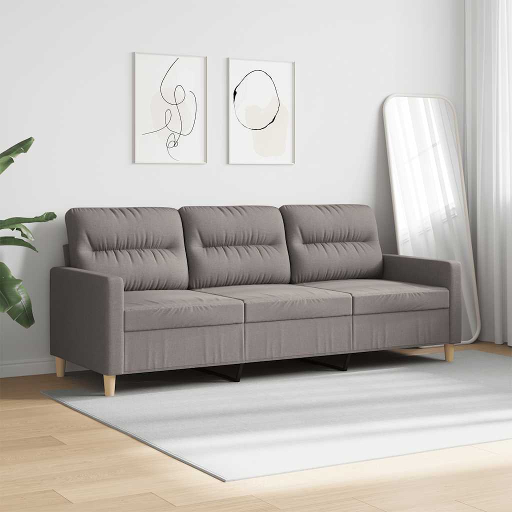 Canapé à 3 places Taupe 180 cm Tissu - XIOS
