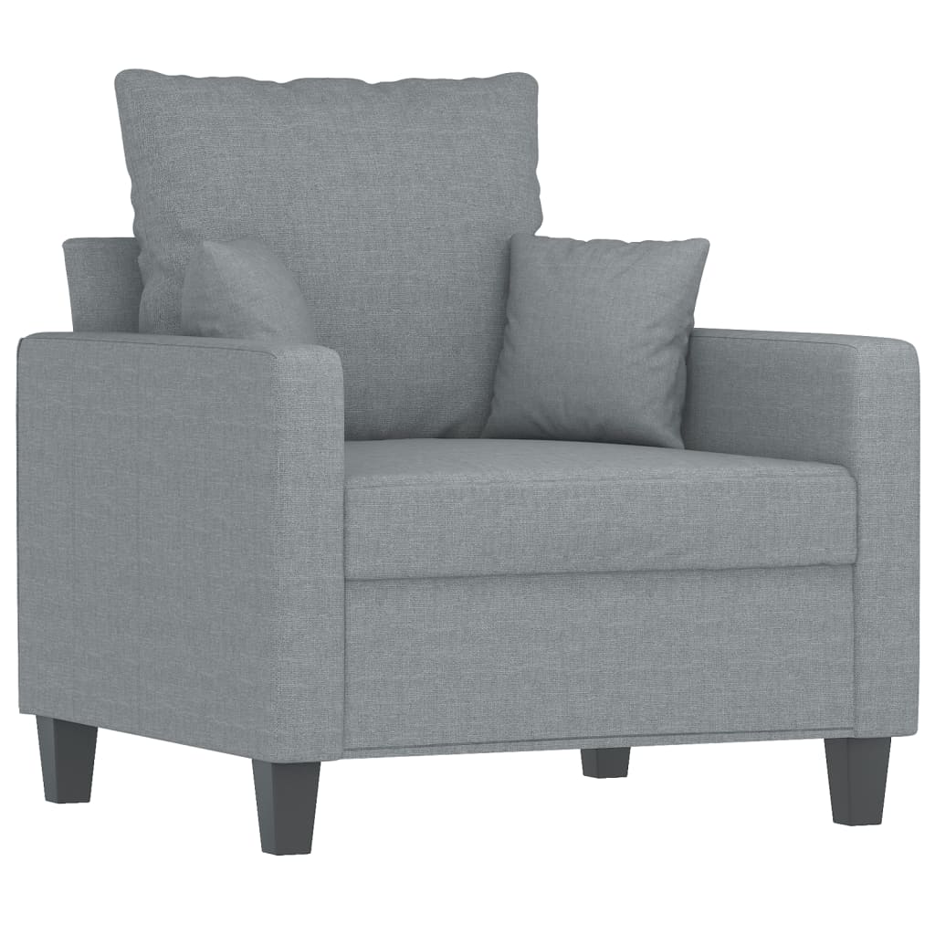Fauteuil Gris clair 60 cm Tissu - XIOS