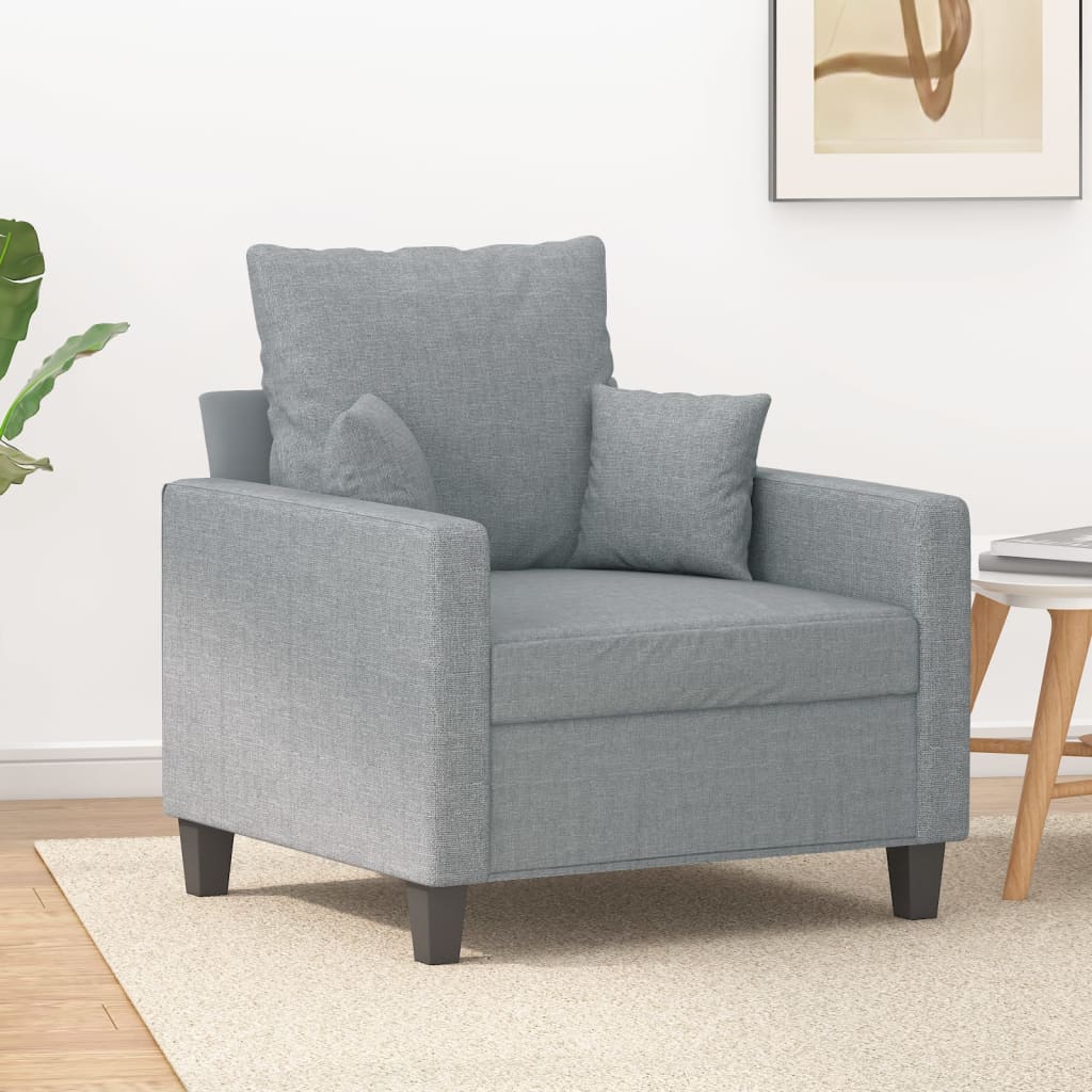 Fauteuil Gris clair 60 cm Tissu - XIOS