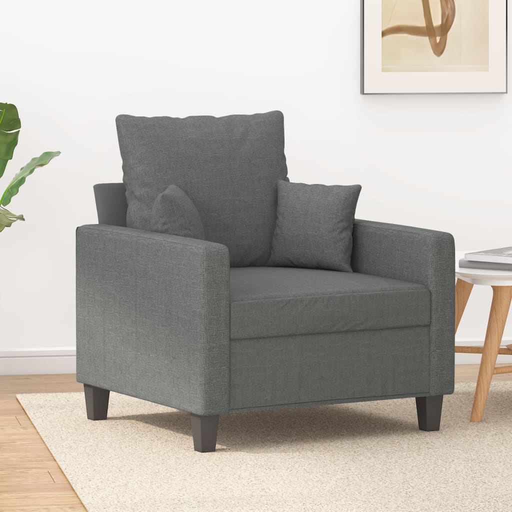 Fauteuil Gris foncé 60 cm Tissu - XIOS