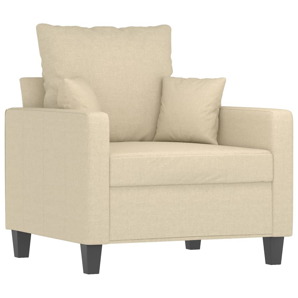 Fauteuil Crème 60 cm Tissu - XIOS