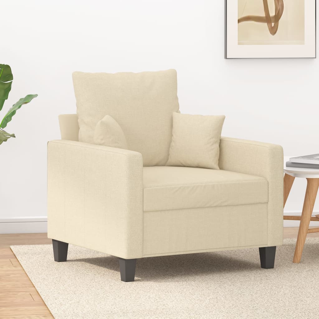 Fauteuil Crème 60 cm Tissu - XIOS