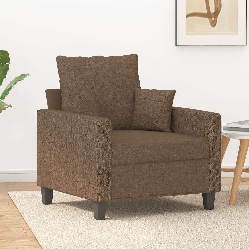 Fauteuil Marron 60 cm Tissu - XIOS