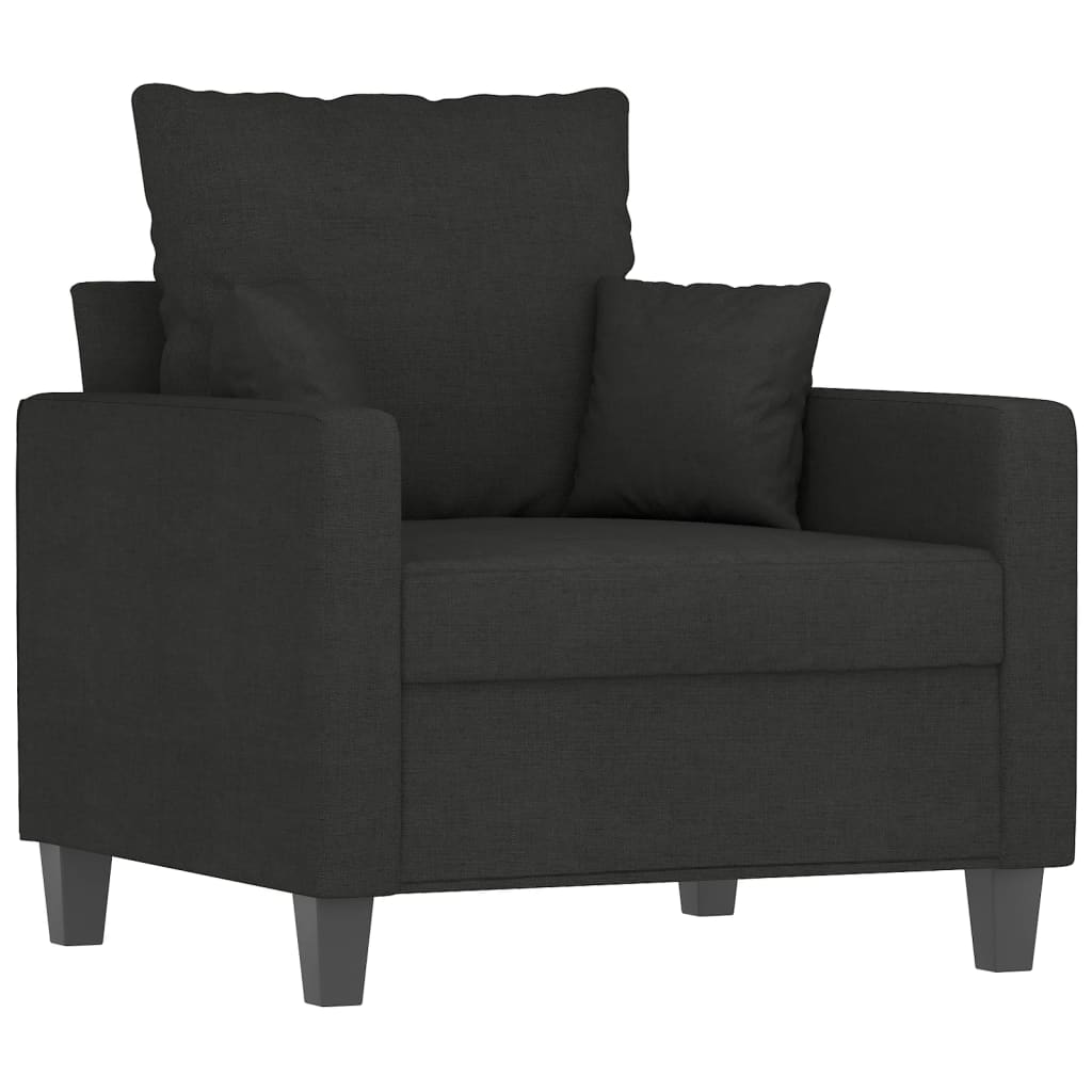 Fauteuil Noir 60 cm Tissu - XIOS