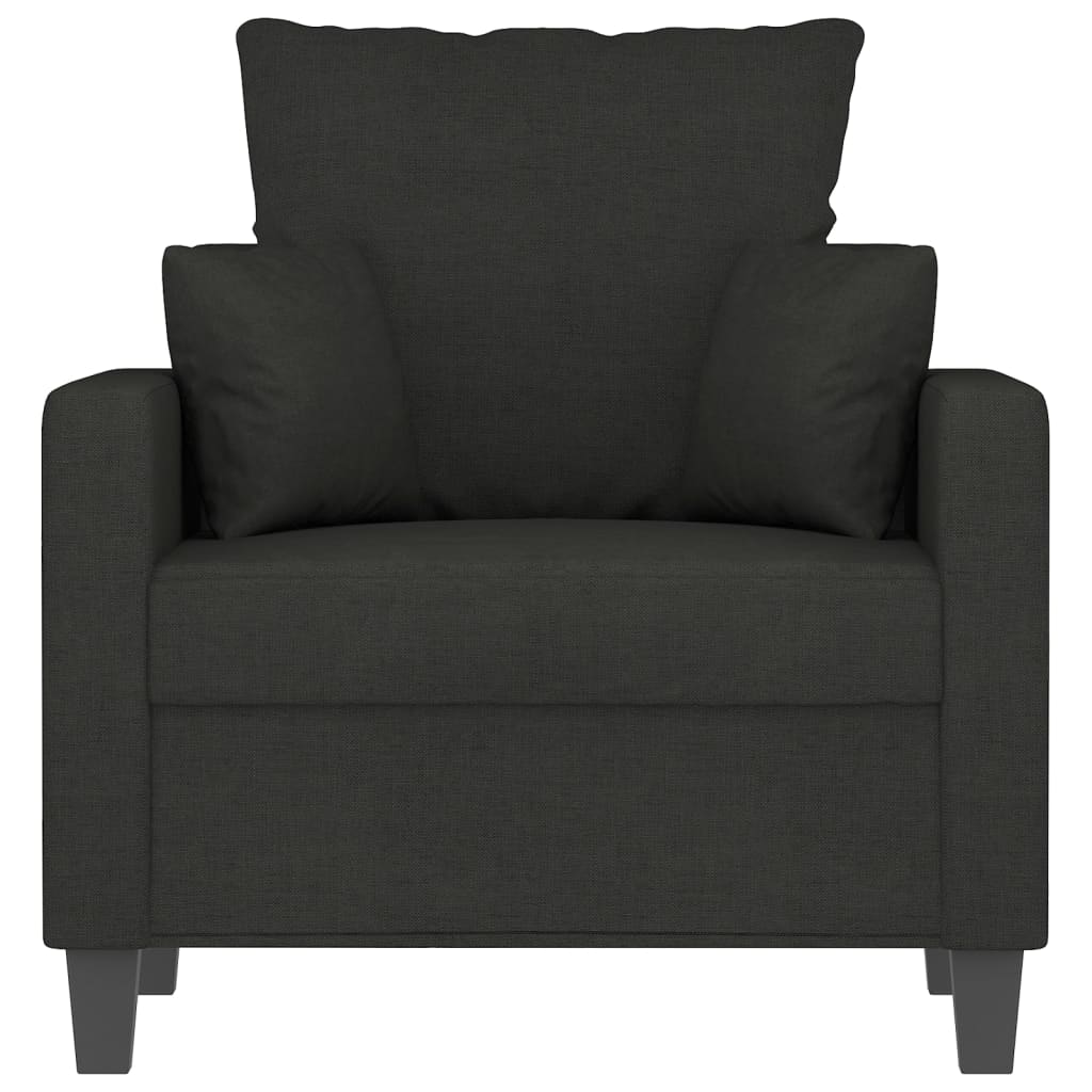 Fauteuil Noir 60 cm Tissu - XIOS
