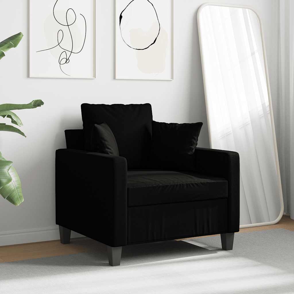 Fauteuil Noir 60 cm Tissu - XIOS