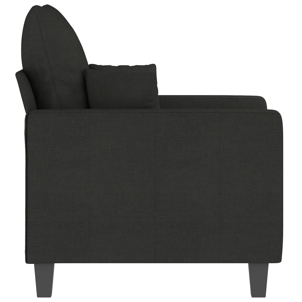 Fauteuil Noir 60 cm Tissu - XIOS
