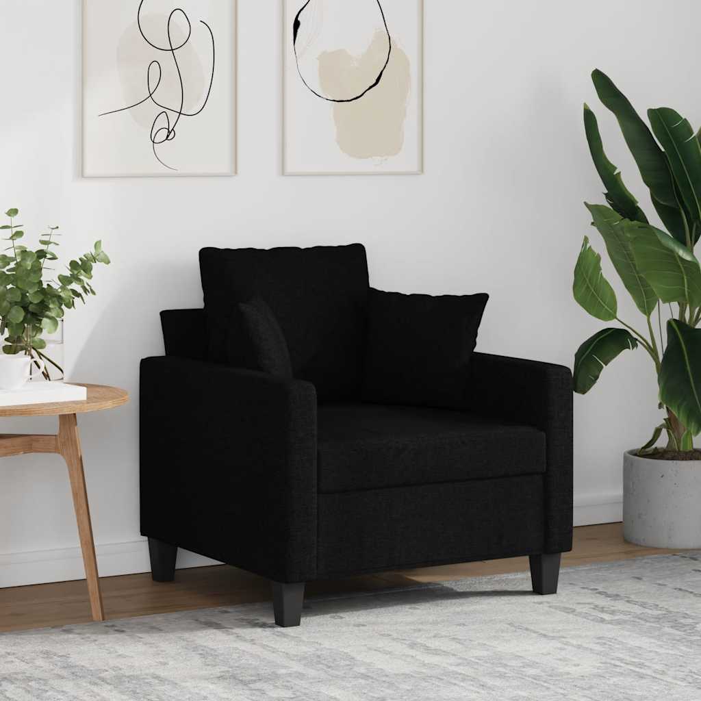 Fauteuil Noir 60 cm Tissu - XIOS
