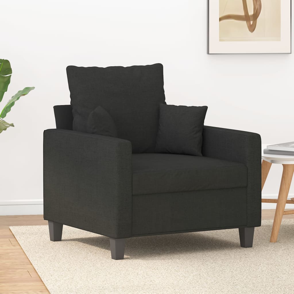 Fauteuil Noir 60 cm Tissu - XIOS