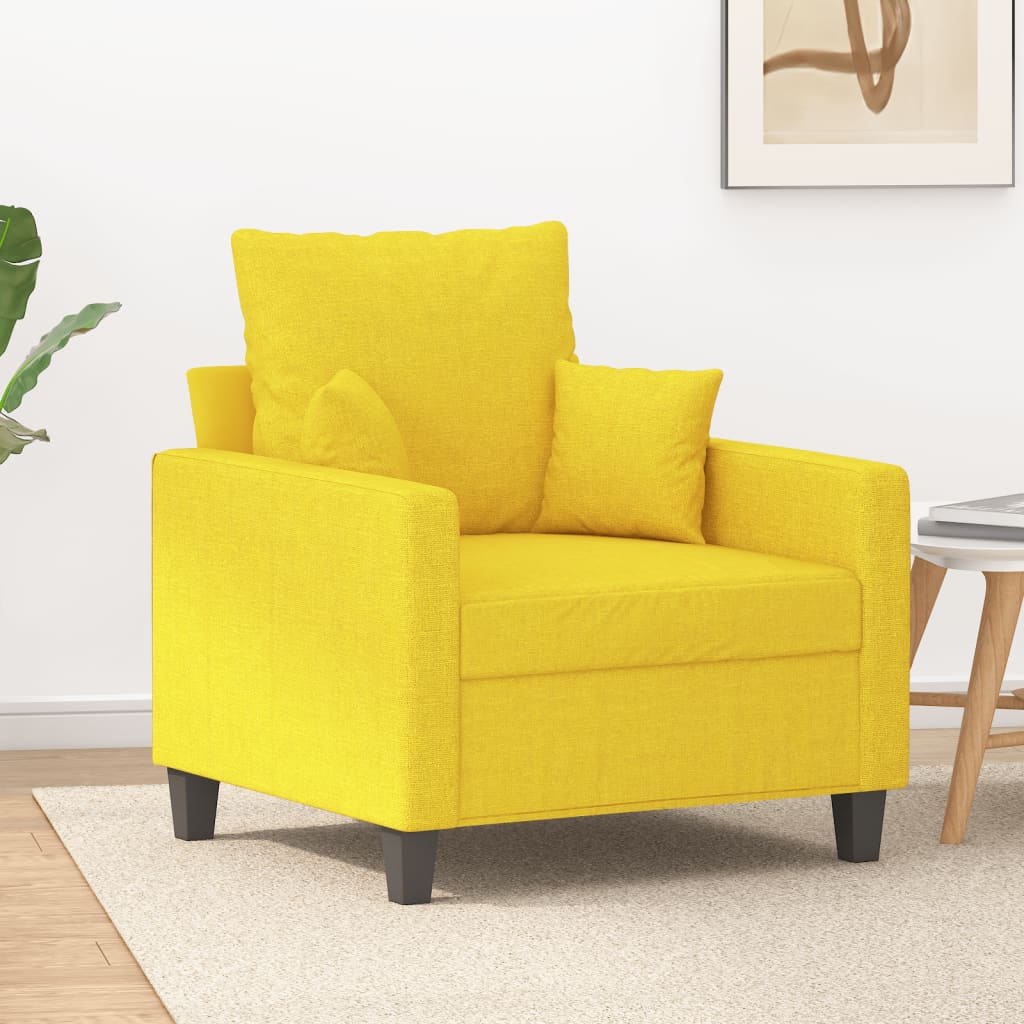 Fauteuil Jaune clair 60 cm Tissu - XIOS
