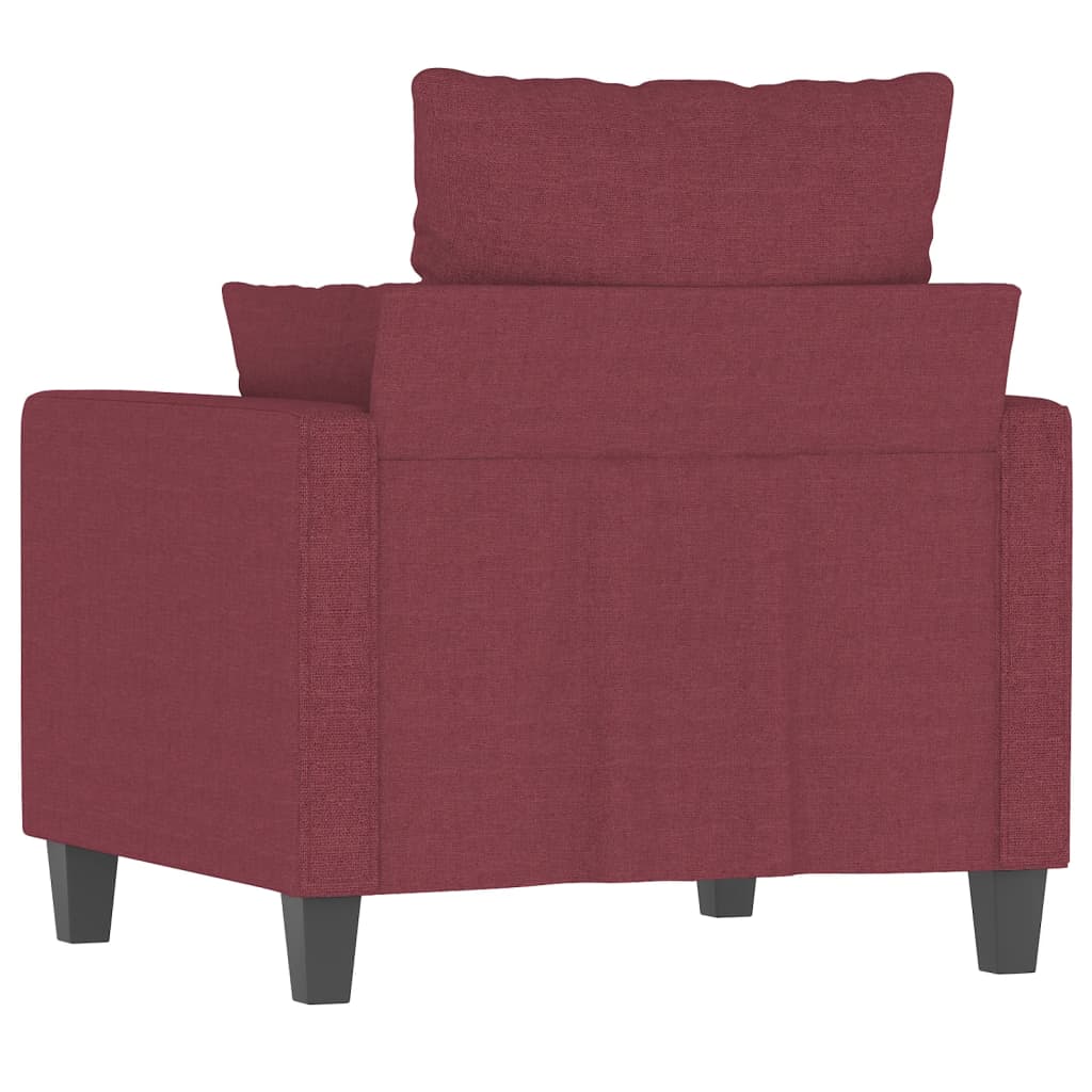 Fauteuil Rouge bordeaux 60 cm Tissu - XIOS