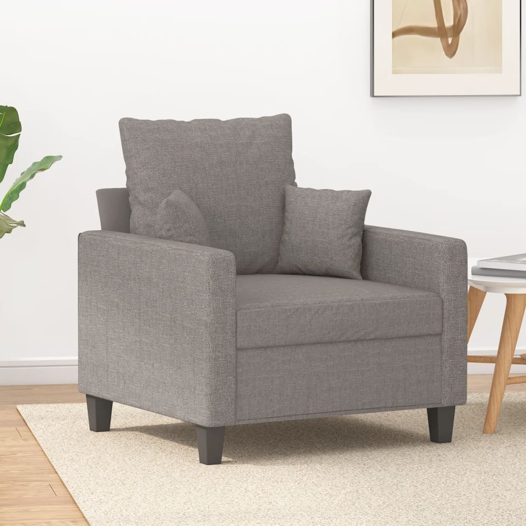 Fauteuil Taupe 60 cm Tissu - XIOS