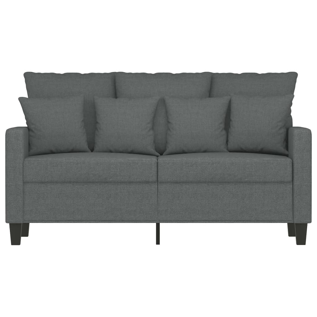 Canapé à 2 places Gris foncé 120 cm Tissu - XIOS