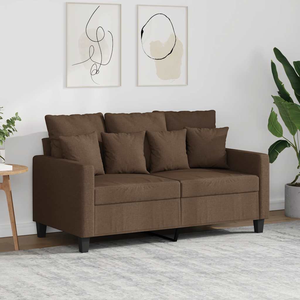Canapé à 2 places Marron 120 cm Tissu - XIOS