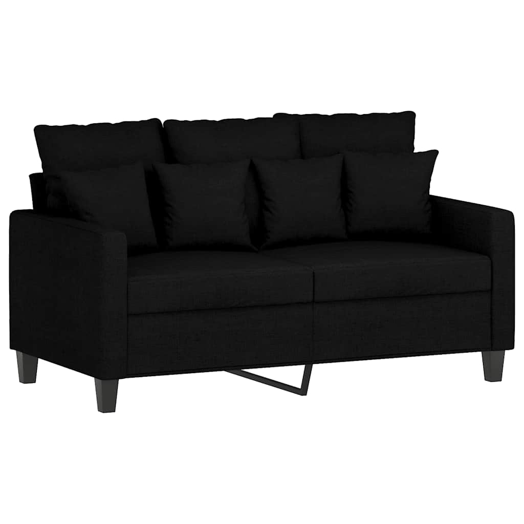 Canapé à 2 places Noir 120 cm Tissu - XIOS