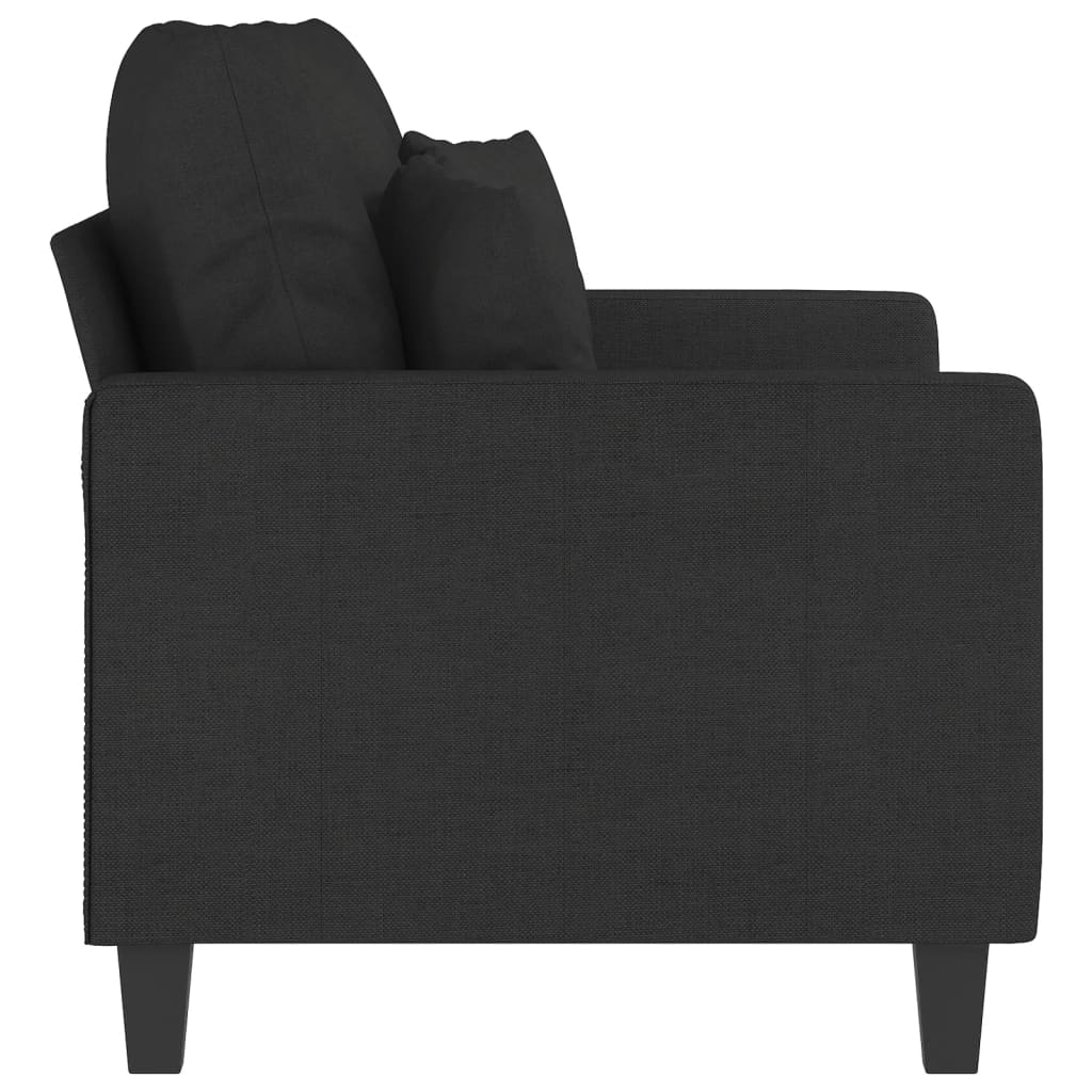 Canapé à 2 places Noir 120 cm Tissu - XIOS