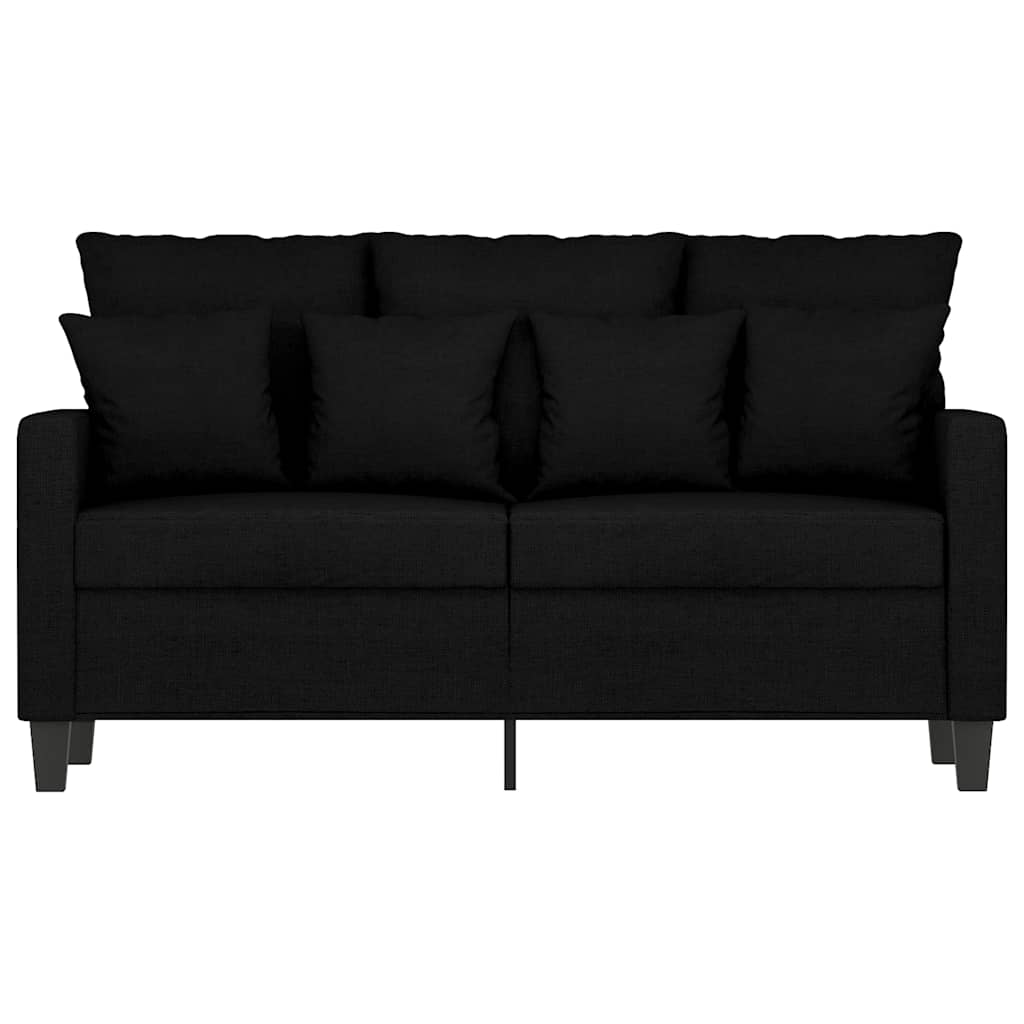 Canapé à 2 places Noir 120 cm Tissu - XIOS