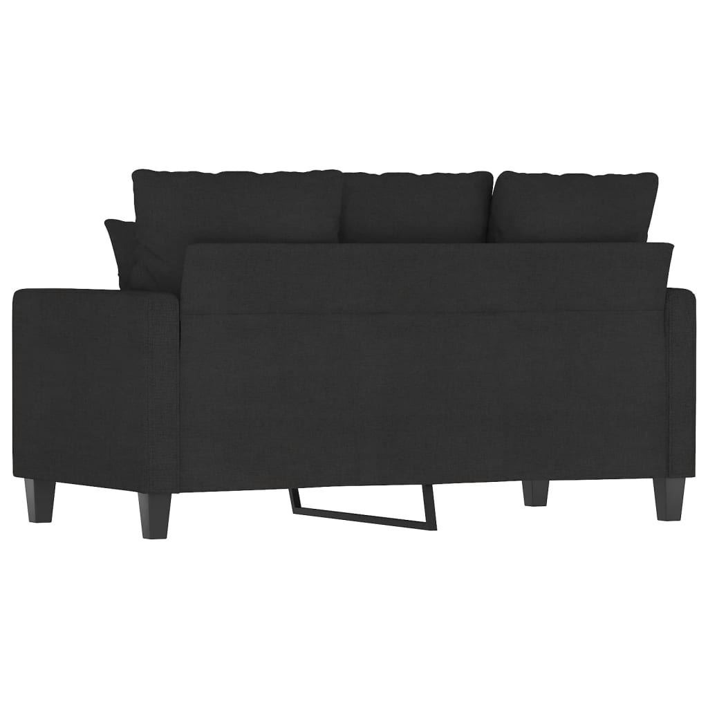 Canapé à 2 places Noir 120 cm Tissu - XIOS
