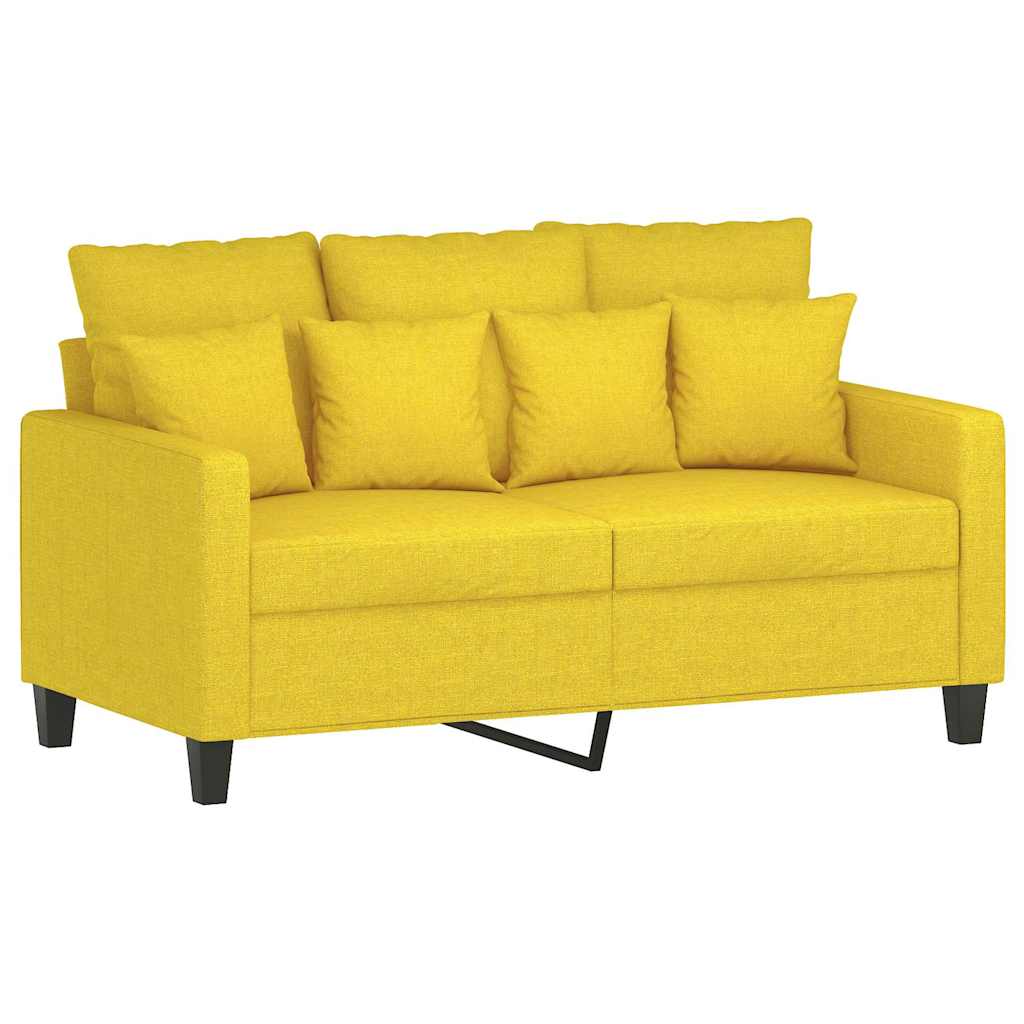 Canapé à 2 places Jaune clair 120 cm Tissu - XIOS