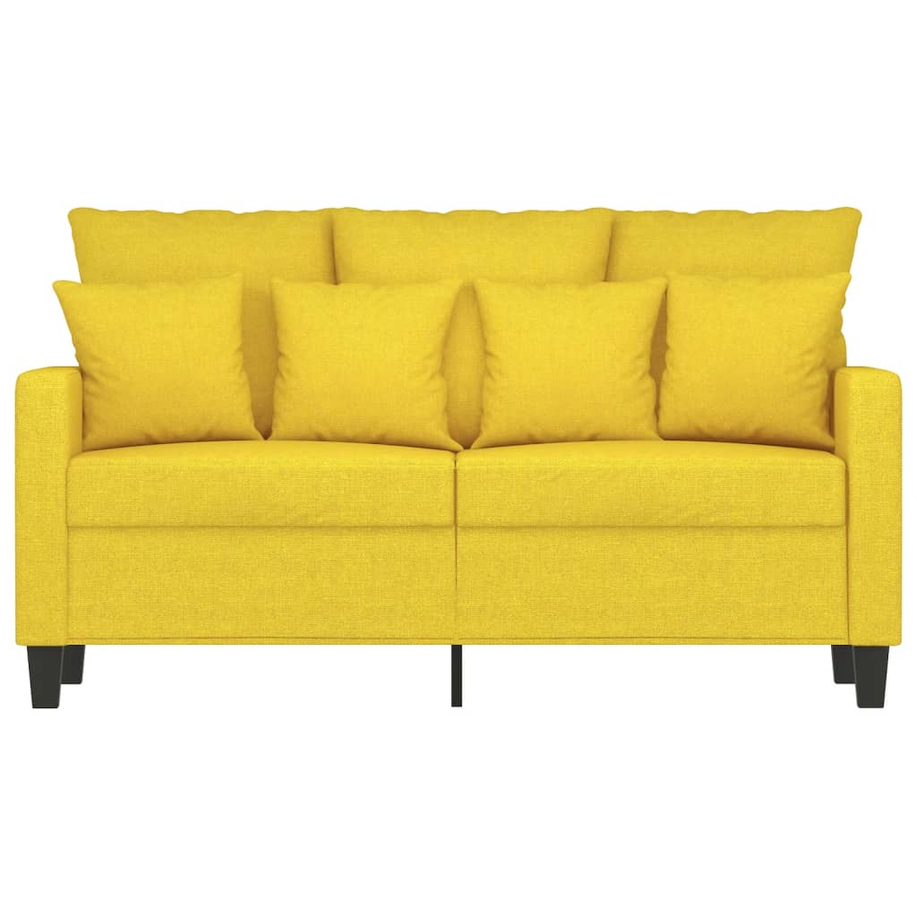 Canapé à 2 places Jaune clair 120 cm Tissu - XIOS