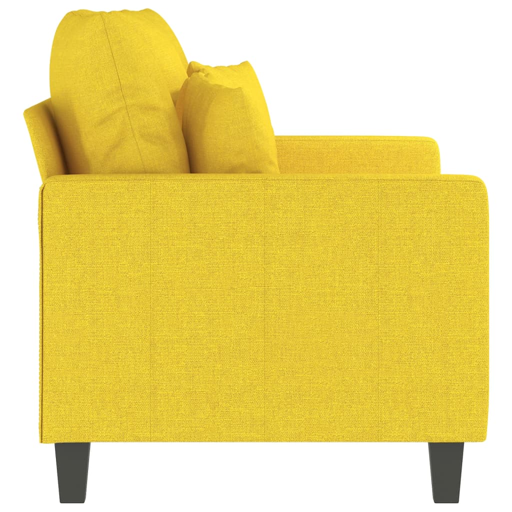 Canapé à 2 places Jaune clair 120 cm Tissu - XIOS