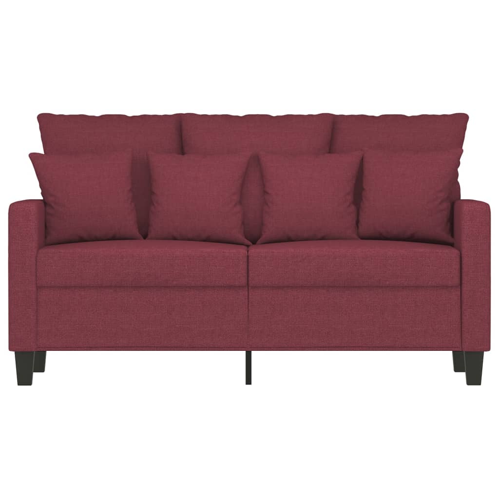 Canapé à 2 places Rouge bordeaux 120 cm Tissu - XIOS