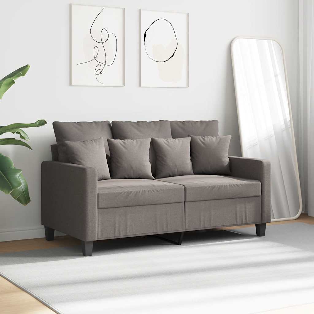 Canapé à 2 places Taupe 120 cm Tissu - XIOS