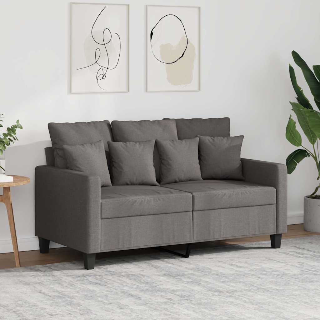 Canapé à 2 places Taupe 120 cm Tissu - XIOS