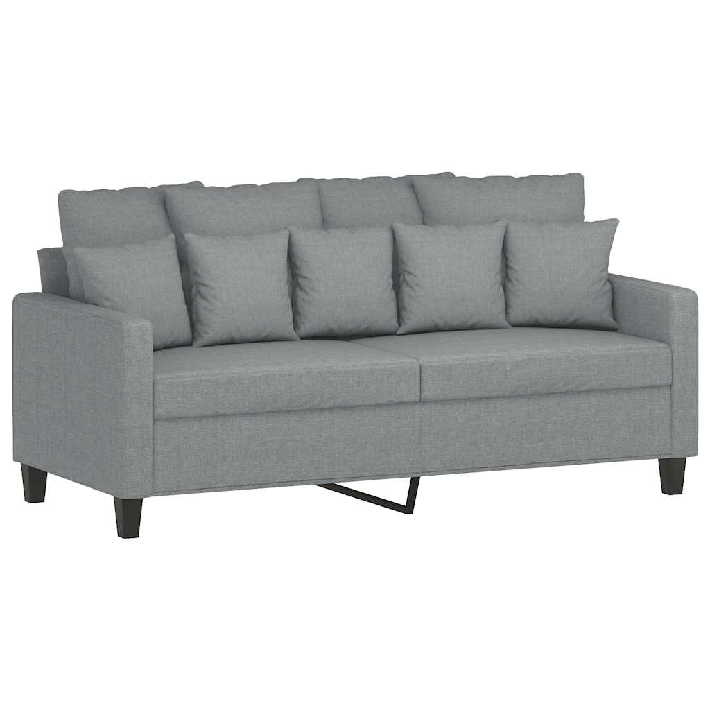 Canapé à 2 places Gris clair 140 cm Tissu - XIOS