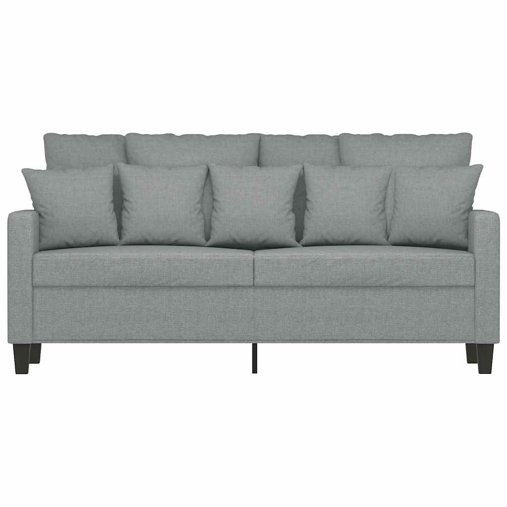 Canapé à 2 places Gris clair 140 cm Tissu - XIOS