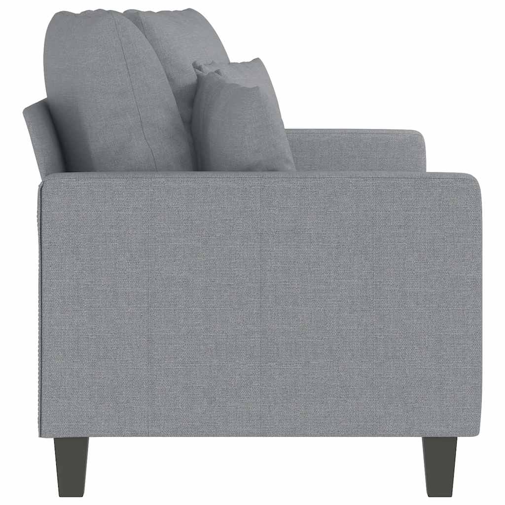 Canapé à 2 places Gris clair 140 cm Tissu - XIOS