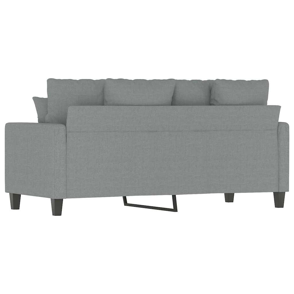Canapé à 2 places Gris clair 140 cm Tissu - XIOS
