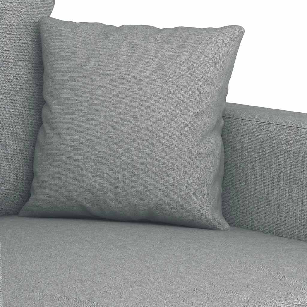 Canapé à 2 places Gris clair 140 cm Tissu - XIOS