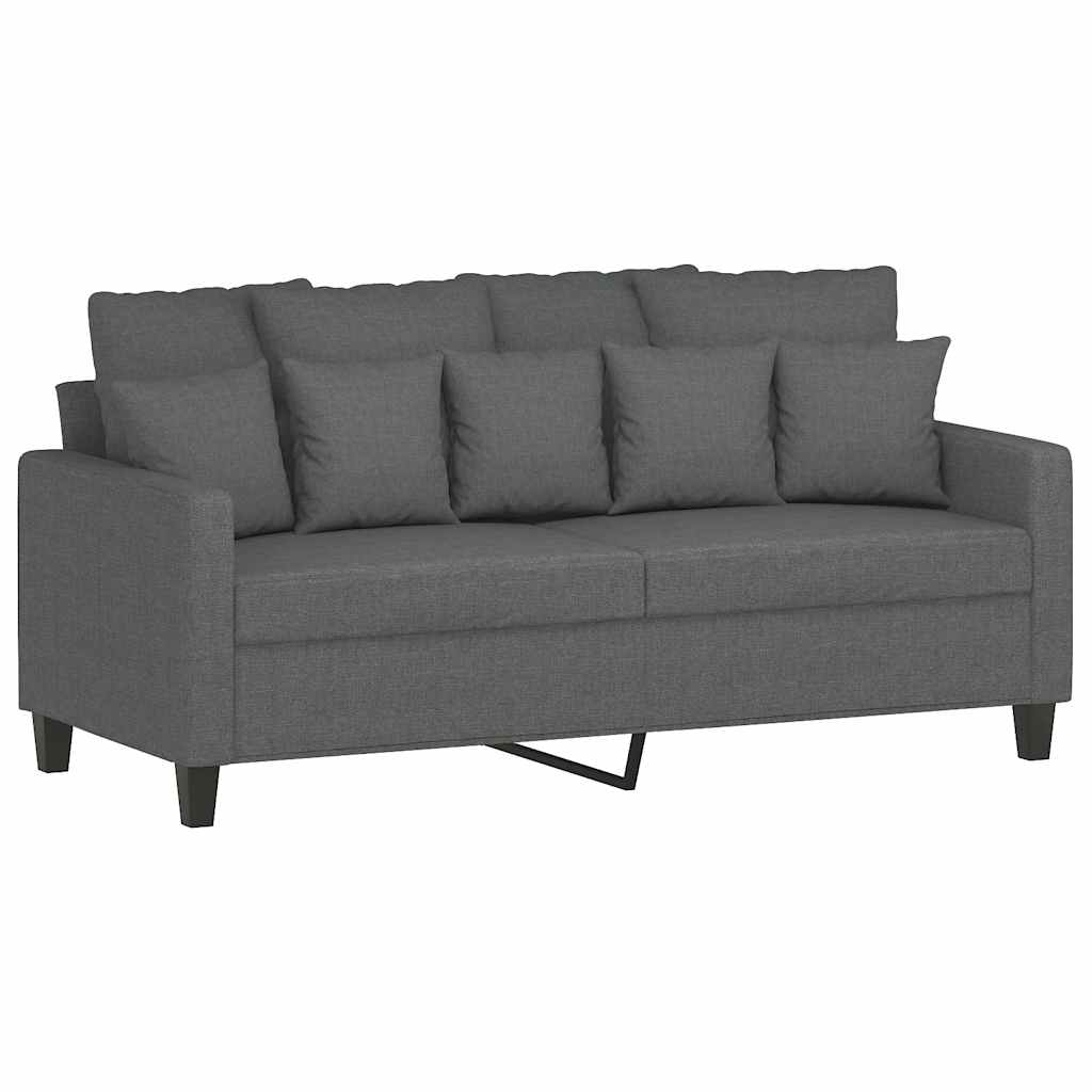 Canapé à 2 places Gris foncé 140 cm Tissu - XIOS